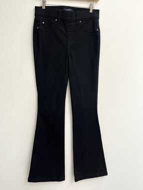 Spanx Black Flare Stretch Jeans Pull On Slimming Comfortable Size Small 2-4